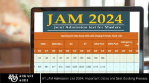 IIT JAM Admission List 2024: Important Dates and Seat Booking Process