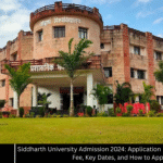Siddharth University Admission 2024: Application Process, Registration Fee, Key Dates, and How to Apply
