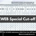 DU NCWEB Admission 2024 First Cut-Off Declared – Check Details Now at ncweb.du.ac.in
