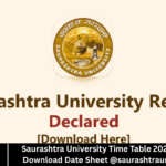 Saurashtra University Time Table 2024 Released – Download Date Sheet @saurashtrauniversity.edu