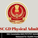 SSC Constable (GD) PET/PST Admit Card 2025 Released for 53,690 Posts