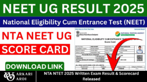 NTA NTET 2025 Written Exam Result & Scorecard Released