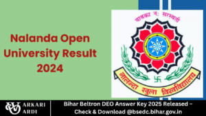 NOU 2024 Results Declared: Download UG & PG Marksheet Online at nou.ac.in